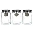 3x Lemon & Lime Ascot Glass Food 800ml Jar Storage Container w/ Airtight Lid CLR