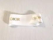 NEW Authentic Dior large white ribbon with gold-colored lettering - 108" x 2"