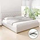 Bed Frame King Size Gas Lift Beige VILA G-ABC