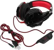 Angoily Gaming Headset 7. Vibration Led Lights 50mm Drivers Microphone Comfortable for Long Gaming Sessions