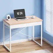 Artiss Computer Desk Study Student Metal Writing Table Office Drawer Cabinet