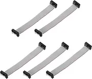 uxcell 5 Pcs IDC Flat Ribbon Cable, 2.54mm Pitch 20mm Width 15cm Long 16 Pin FC to FC Flat Ribbon Connector Jumper Wire for PC, LED Displays