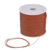 0.6mm Nylon Satin Cord 164 Yards Bracelet String Beading Thread, Brown