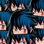SASUKE UCHIHA ANIME PEEKER STICKER NARUTO SHIPPUDEN CAR STICKER