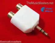 3.5MM 1/8" Stereo Male to (2) RCA Female Jacks Audio "Y" Splitter Adapter VWLTW