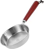 FUNNETOYU Mini Egg Frying Pan Nonstick Stainless Steel Frying Pan for Omelets Pancakes More Oil Heating Pot for Quick Even Cooking for Home Professional Use