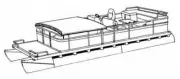 7.6oz STYLED TO FIT BOAT COVER KAYOT COMMODORE 24 W/ HARD TOP 1990-1991