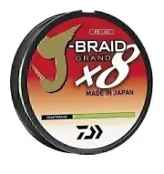 Daiwa J-Braid Grand X8, Filler Spool, Chartreuse, Mono Dia.= 40lb.