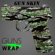 Camouflage Guns Wrap Skins Premium Vinyl Sticker Matte Pistol TIGRA-2