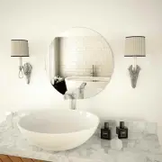 Round Wall Mirror 50cm Decorative Glass Home Accent Modern Style