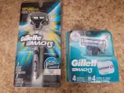 Gillette Mach3 Refills 4 Cartridges & Razor Handle
