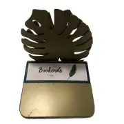 BP Leaf Style Bookends, Set Of 2, Gold Palms