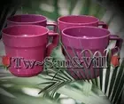 Tupperware Aloha Coffee Mugs Set of 4 - 12oz New