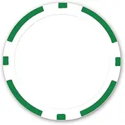 Da Vinci 100 11.5 Gram Blank 8 Stripe Poker Chips for Use with Custom Labels, Make Your Own Personalized Poker Set (Green)