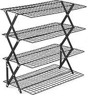 Portable Foldable Outdoor Camping Meal Rack,Lightweight Iron Art Storage Table Stand for Picnics, Compact Design for Easy Transport and Use