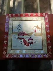 St. Nicholas Square Winter Wishes 11 Inch Square Serving Platter