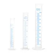 3in 1 Set Measuring Cylinder,for DIY,Science Lab,(Clear White,100ml 250ml 500ml)