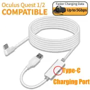 2 in1 Separate Charging Port Type-C to USB Data Link Cable for Oculus Quest 2 VR