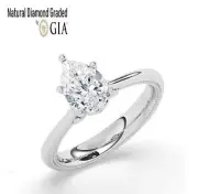 Pear Solitaire Natural Diamond Hidden Halo Engagement Ring Platinum 0.80 Ct