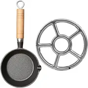 OFFSCH Versatile Mini Frying Pan Cast Iron Construction Portable Pot for Eggs Sauces Outdoor Cooking