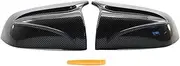 zolyet One Pa Rearview Mirrors Cover Cap ABS Black Carbon Replaceme For 3 Model 3 2017-2020 Black