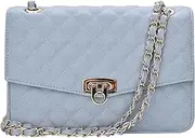 GM LIKKIE Quilted Shoulder Bag for Women, Medium Flap Crossbody Handbag with Chain Strap, Soft Vegan Leather Clutch Purse