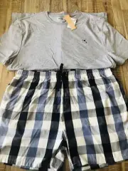 NEW Anko Cotton Men’s Summer PJs Size: XXXL Shirt & Shorts Plus Size
