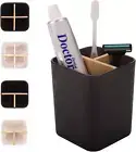 Bamboo Toothbrush Holder 3 Slots for Electric Toothbrush Toothpaste Bathroom Org
