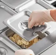 12 X 1/6 Size SPOON FOOD PAN LID Stainless Steel Steam Prep Table Cover Slotted