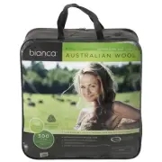 Bianca Australian Wool Quilt Doona 5 Sizes Machine Washable Summer Weight 300gsm