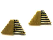 HERITGE MUSEUM REPLICAS STUD EARRINGS HAND ENAMELED BRASS MODERN #2930