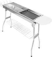 HANABASS 1Set Portable Bbq Grill Rack Outdoor Barbecue System for Camping Hiking Backyard Use Includes Frying Pan Fish Net Clip for Steaks Chicken