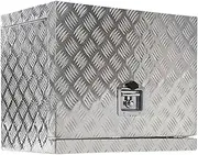 EZONEDEAL Aluminium Toolbox, Aluminum Heavy Duty Trailer Tool Box for Pickup Truck Bed RV, Ute Weather Proof Open Top Design Dust-proof Fully welded Toolbox Generator Toolbox 62cmx40cmx50cm - Silver