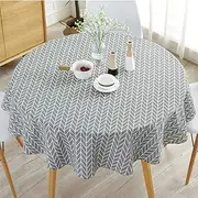 Cotton Linen Tablecloth Round Simple Style Twill Tablecloths Table Cover Circular Table Cover for Kitchen Dinning Tabletop Decoration