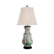 Beautiful Floral and Bird Porcelain Vase Table Lamp 34"