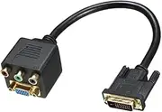 XYWHPGV DVI to VGA RCA Splitter Cable 24+5 Male to 3 RCA FemaleDual Link Y Video Cable 1ft 30cm Black for HDTV Projector(332af 9db94 efdc7 333d5 98565 fbcc9