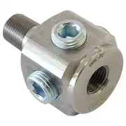 Aeroflow 1/8" Bsp to Npt Block Adapter 1 X Male to 5 X Female Tee - AF388