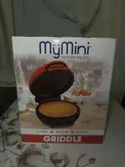 Nostalgia My Mini Griddle 5” Cooking Surface Easily Wipes Clean Red Or Teal