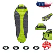 Waterproof 3-Season Mummy Sleeping Bag for Adults - 86" x 34" Comfort Fit