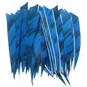 50Pcs 4" Shield Arrow Feather Sky Blue Ink Fletches RW For Traditional Bow Arrow