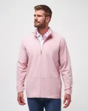 TravisMathew Men's Going Off, Heather Blush, M