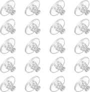 [Culinavog] 20Pcs Silicone Earring Backs for Studs, Clear Soft Earring Backings Hypoallergenic Plastic Rubber Earring Backs Clutch Stoppers Replacement Kits for Fish Hook Earring Studs Hoops