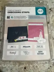NIP We R Memory Keepers 2" x 6" Greeting Card Embossing Strips - FINE & DANDY