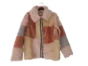 ASOS Jacket in Patchwork Faux Fur Multicoloured Size UK 12 rrp £75 DH100 UU 01