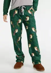 Peter Alexander Men's Owl Print Classic Long Flannelette Pyjama Pants Size M