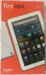 AMAZON FIRE HD8 TABLET (10th gen) WHITE 32GB BRAND NEW FACTORY SEALED FREE SHIP