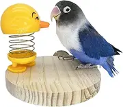 Bird Spring Toy, Bird Chew Toy with Spring, Parrot Spring Toy, Bird Toy with Stand, Bird Cage Decoration, Cartoon Bird Parrot Foraging Toys, Cage Toy Decoration for Budgerigar, Love Birds, Finches