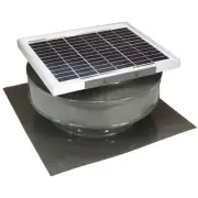 Mounted Exhaust Fan Solar Powered Roof Attic Ventilation Vent Cap Weatherwood