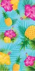 30x60 Large Pineapple Hawaii Flower Cruise Vacation Pool Gift Bath Beach Towel