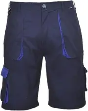 [Portwest] Workwear Mens Contrast Shorts Navy Medium